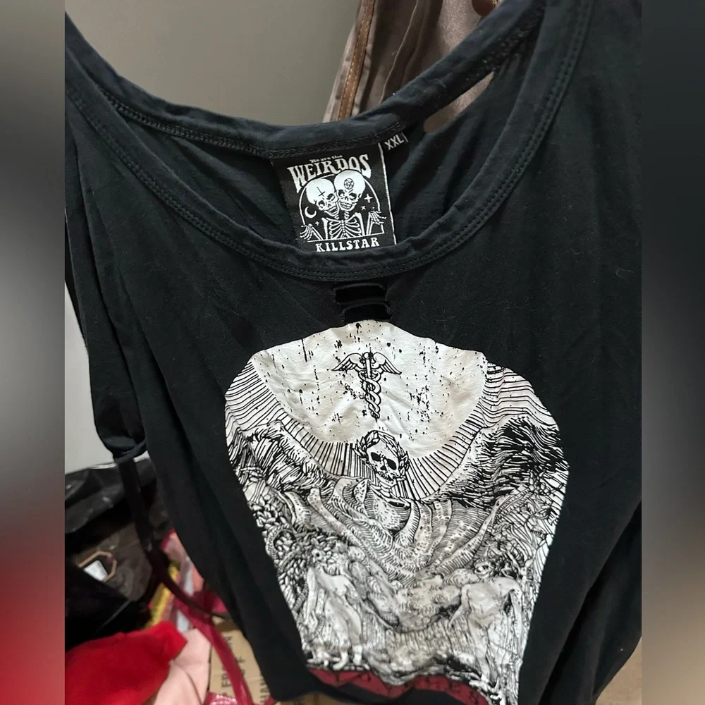 Weirdos Killstar Cold shoulder Shirt - Picture 1 of 7